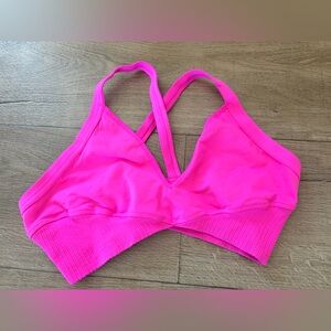 Free People Movement Neon Pink Criss Cross Sporty Bra: Size M/L